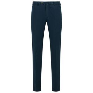Pt01 'Slim' Navy Stretch Cotton Pants Men
